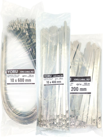 เคเบิ้ลไทร์ YORU Stainless 304 กว้าง 10 mm.