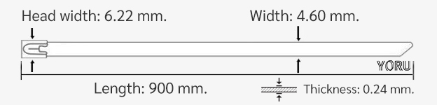 YORU เคเบิ้ลไทร์ Model YR900-46STL