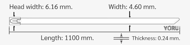 YORU เคเบิ้ลไทร์ Model YR1K1-46STL