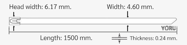 YORU เคเบิ้ลไทร์ Model YR1K5-46STL
