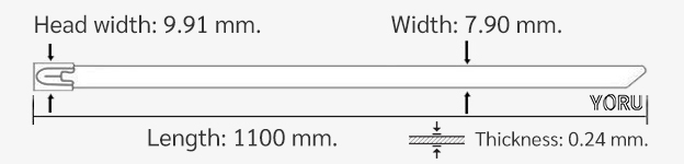 YORU เคเบิ้ลไทร์ Model YR1K1-79STL