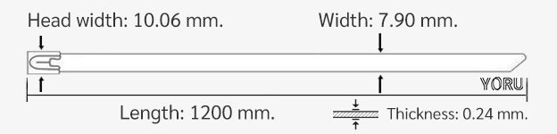 YORU เคเบิ้ลไทร์ Model YR1K2-79STL