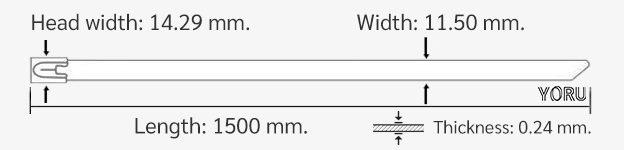 YORU เคเบิ้ลไทร์ Model YR1K5-12STL