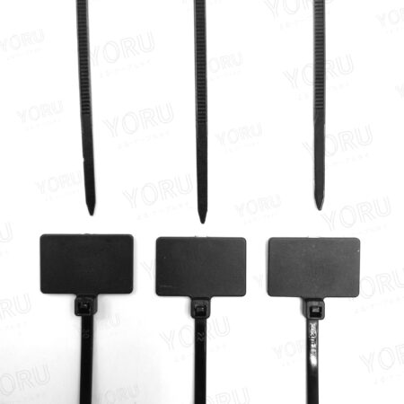 เคเบิ้ลไทร์มีป้าย YORU สีดำ