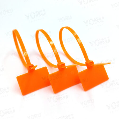เคเบิ้ลไทร์มีป้าย YORU สีส้ม