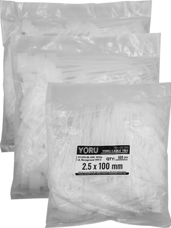 เคเบิ้ลไทร์ YORU มาร์คเกอร์ สีขาว (White) ทุกขนาด
