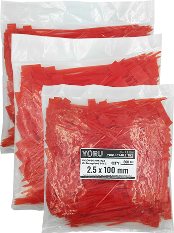เคเบิ้ลไทร์ YORU มาร์คเกอร์ สีแดง ทุกขนาด