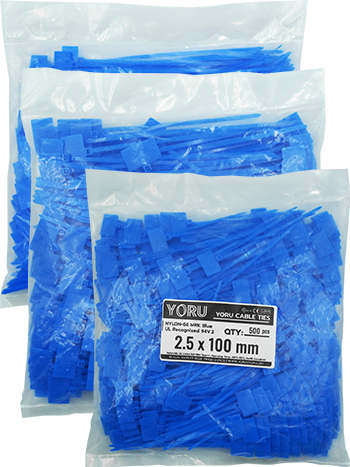 เคเบิ้ลไทร์ YORU มาร์คเกอร์ สีน้ำเงิน ทุกขนาด