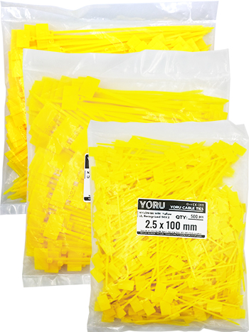 เคเบิ้ลไทร์ YORU มาร์คเกอร์ สีเหลือง ทุกขนาด