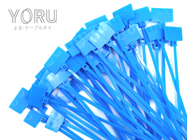 Marker Ties สายรัดแบบมีป้าย ยี่ห้อ YORU สีน้ำเงิน
