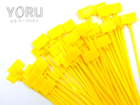 Marker Ties สายรัดแบบมีป้าย ยี่ห้อ YORU สีเหลือง