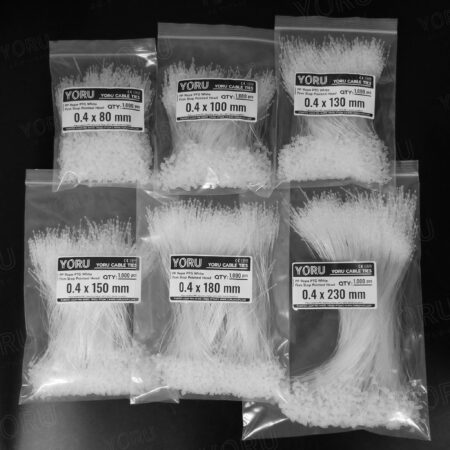 สายรัดหนวดกุ้ง YORU สีขาว (White) หัวแหลม