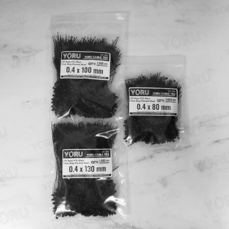 สายรัดหนวดกุ้ง YORU สีดำ (Black) หัวแหลม ทุกขนาด