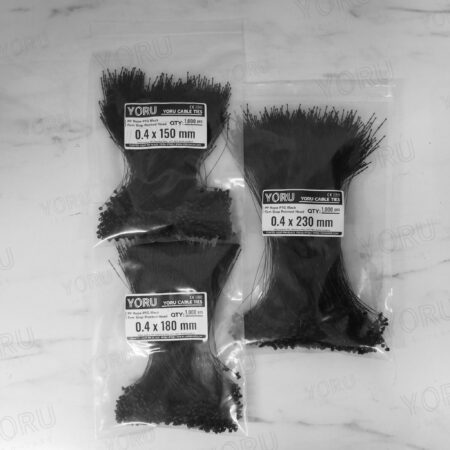 สายรัดหนวดกุ้ง YORU สีดำ (Black) หัวแหลม ทุกขนาด