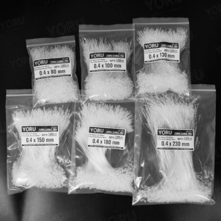 สายรัดหนวดกุ้ง YORU สีขาว (White) หัวกระบอก ทุกขนาด