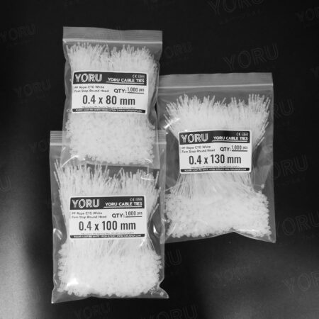 สายรัดหนวดกุ้ง YORU สีขาว (White) หัวกระบอก ทุกขนาด