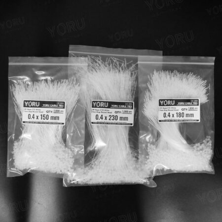 สายรัดหนวดกุ้ง YORU สีขาว (White) หัวกระบอก ทุกขนาด