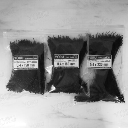 สายรัดหนวดกุ้ง YORU สีดำ (Black) หัวกระบอก ทุกขนาด